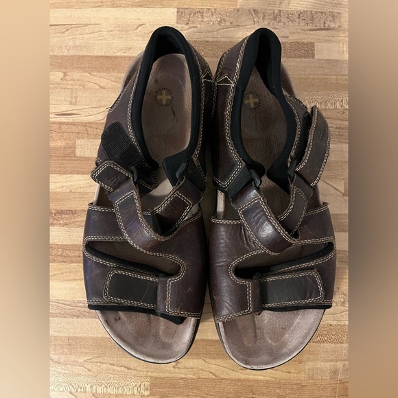Dr Martens brown leather fisherman criss cross adj. straps sandals sz 12 main image 4